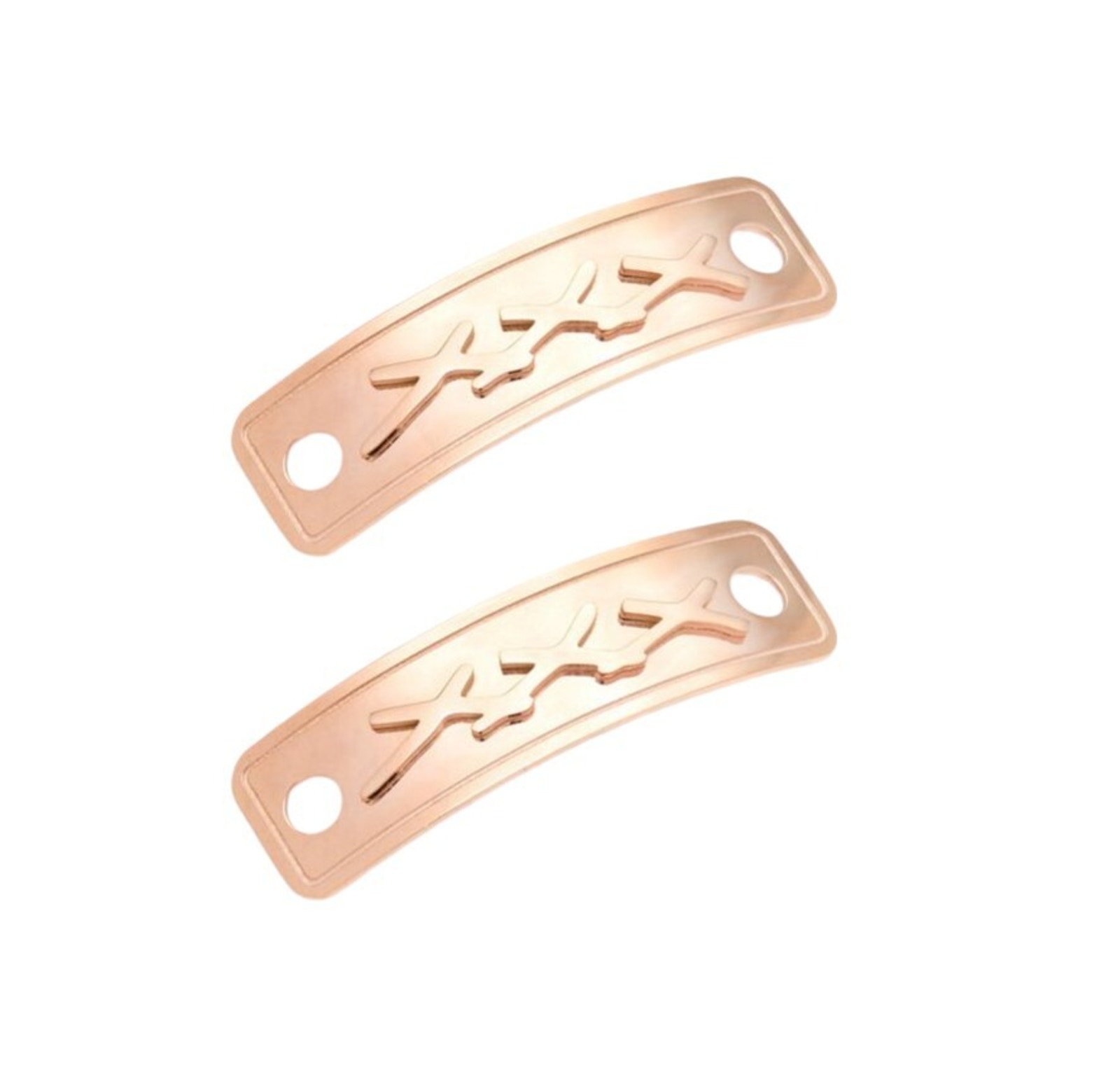 $129 Nib Ermenegildo Zegna Rose Gold Stainless Steel Sneaker Shoe Lace Charm